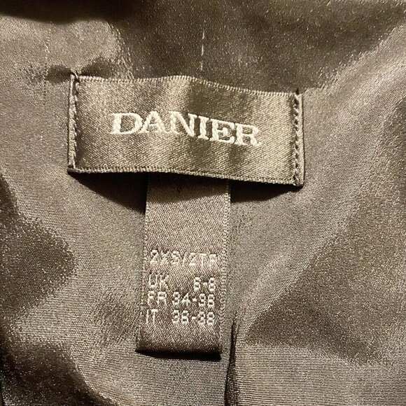 Danier Leather Blazer Jacket Womens 2XS Black - Picture 6 of 16